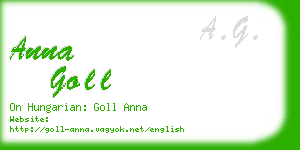 anna goll business card